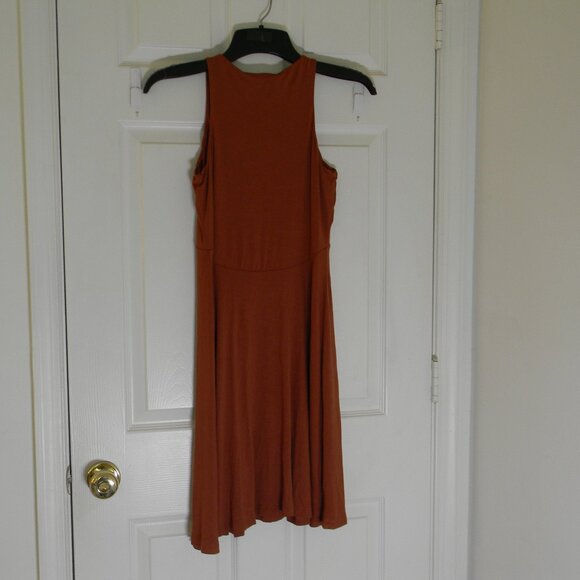 Workshop Republic Modal Knit Dress Brown Fall Layer Sleeveless Midi NWT - Picture 3 of 5